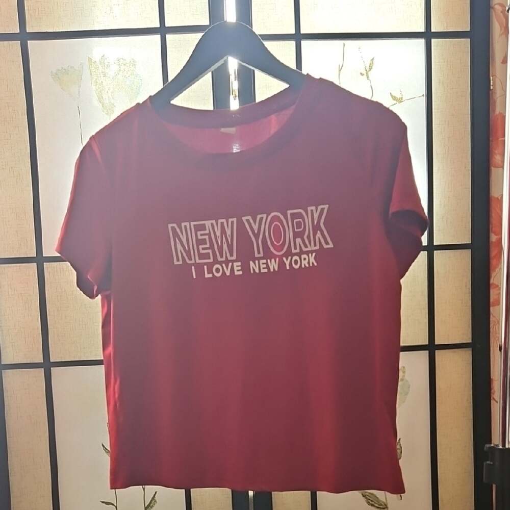Red Crop Short Sleeve T-Shirt